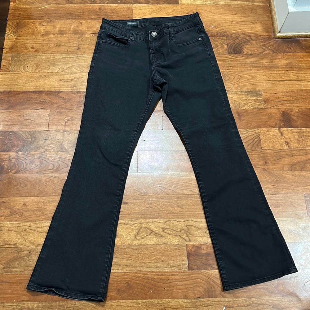 KUT from the Kloth Farrah Baby Bootcut Black Denim Jeans Women’s Size 12